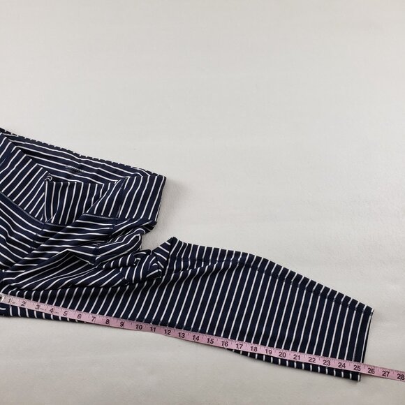 Athleta Contender 7/8 High Rise Legging Womens XL Blue Stripe 25" Stretch Tight - Picture 14 of 14